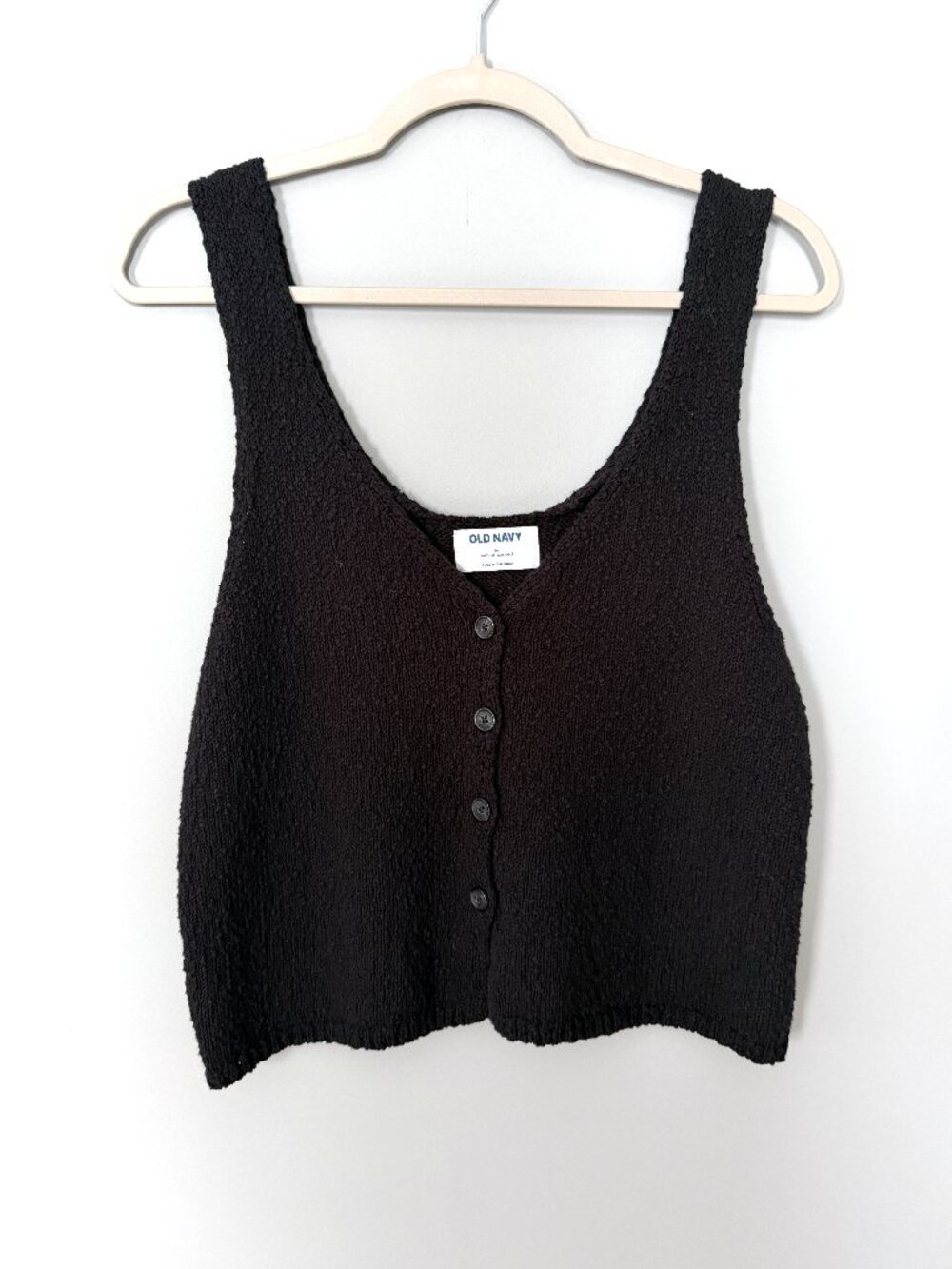 NWT Old Navy Textured Vest (Black) M